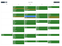 Main Calendar view